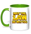 Чашка с цветной ручкой May the law be with you Лаймовый Чашка с цветной ручкой May the law be with you Лаймовый фото