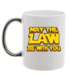 Чашка с цветной ручкой May the law be with you Серебро Чашка с цветной ручкой May the law be with you Серебро фото