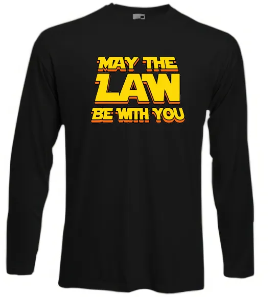 Лонгслив May the law be with you Черный фото