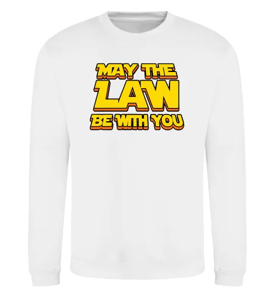 Свитшот May the law be with you Белый фото