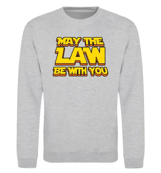 Свитшот May the law be with you Серый меланж фото