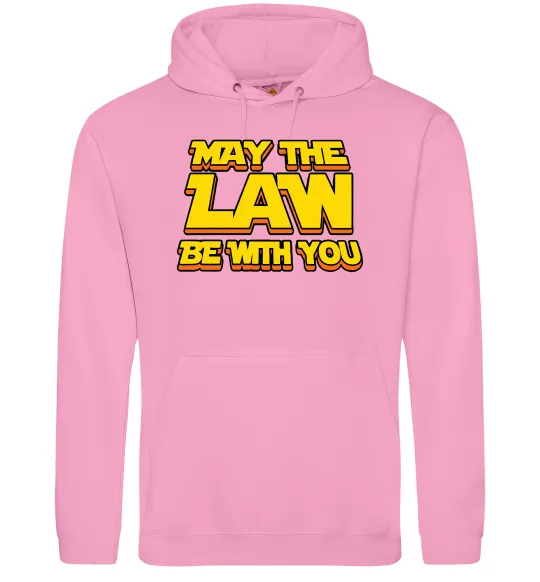 Мужская толстовка (худи) May the law be with you Розовый фото