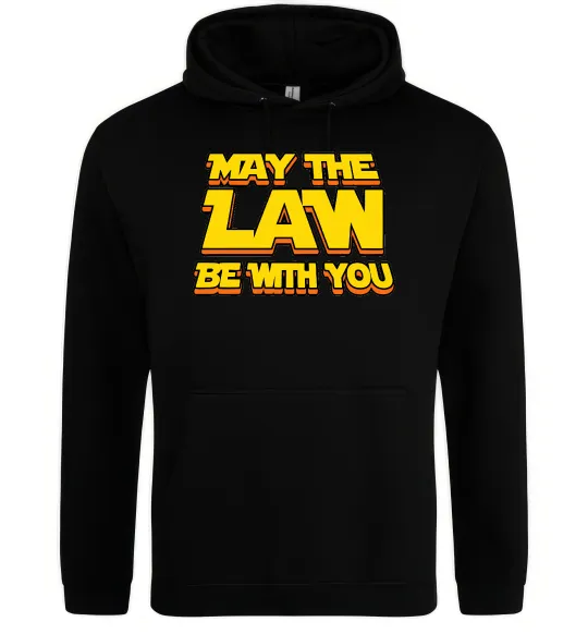 Мужская толстовка (худи) May the law be with you Черный фото