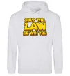Женская толстовка (худи) May the law be with you Серый меланж Женская толстовка (худи) May the law be with you Серый меланж фото
