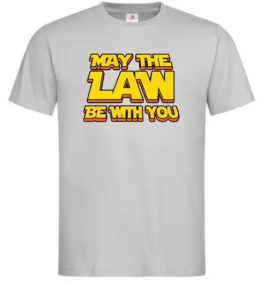 Мужская футболка May the law be with you Серый фото