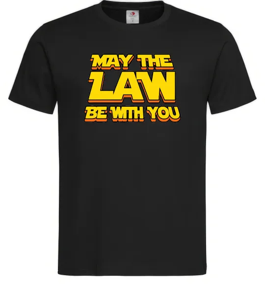 Мужская футболка May the law be with you Черный фото