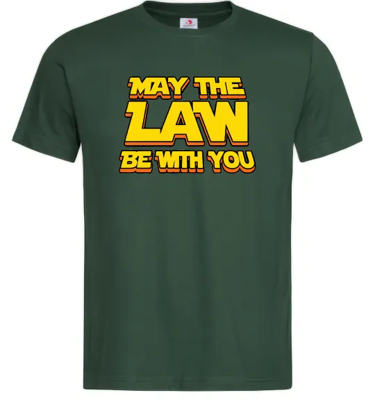 Мужская футболка May the law be with you Темно-зеленый фото