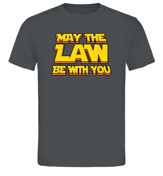 Мужская футболка May the law be with you Графит фото