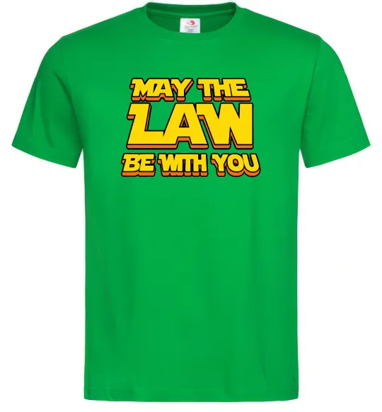 Мужская футболка May the law be with you Зеленый фото