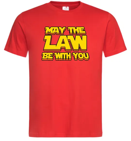 Мужская футболка May the law be with you Красный фото