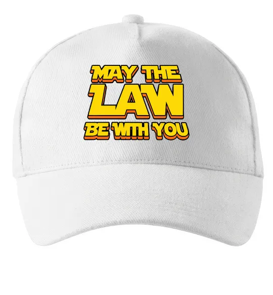 Кепка May the law be with you Белый фото