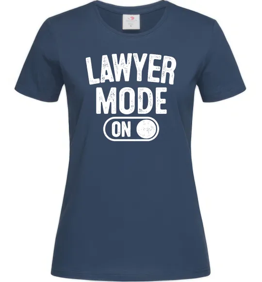 Женская футболка Lawyer mode Темно-синий фото