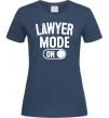 Женская футболка Lawyer mode Темно-синий Женская футболка Lawyer mode Темно-синий фото