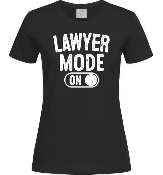 Женская футболка Lawyer mode Черный фото