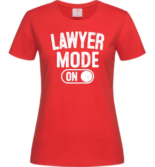 Женская футболка Lawyer mode Красный фото