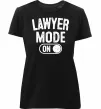 Женская премиум футболка Lawyer mode Черный Женская премиум футболка Lawyer mode Черный фото