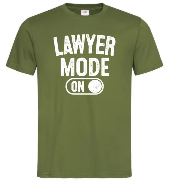 Мужская футболка Lawyer mode Оливковый фото