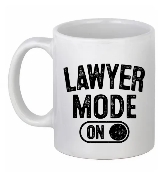 Чашка керамическая Lawyer mode Белый фото