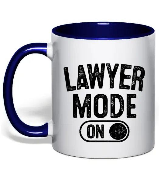 Чашка с цветной ручкой Lawyer mode Глубокий темно-синий фото