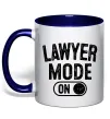 Чашка с цветной ручкой Lawyer mode Глубокий темно-синий Чашка с цветной ручкой Lawyer mode Глубокий темно-синий фото
