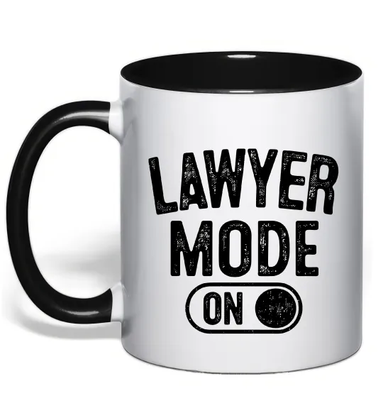 Чашка с цветной ручкой Lawyer mode Черный фото
