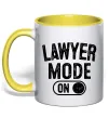 Чашка с цветной ручкой Lawyer mode Лимонный Чашка с цветной ручкой Lawyer mode Лимонный фото