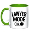Чашка с цветной ручкой Lawyer mode Лаймовый Чашка с цветной ручкой Lawyer mode Лаймовый фото
