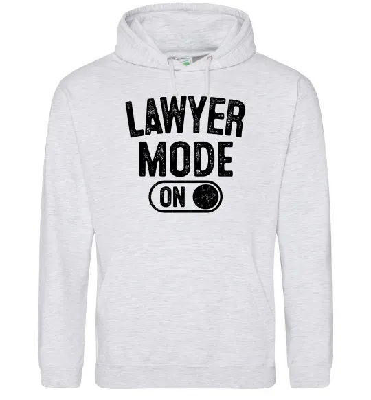 Женская толстовка (худи) Lawyer mode Серый меланж фото