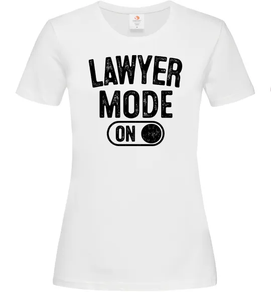 Женская футболка Lawyer mode Белый фото