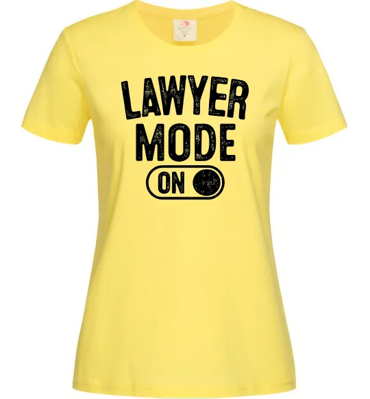 Женская футболка Lawyer mode Лимонный фото