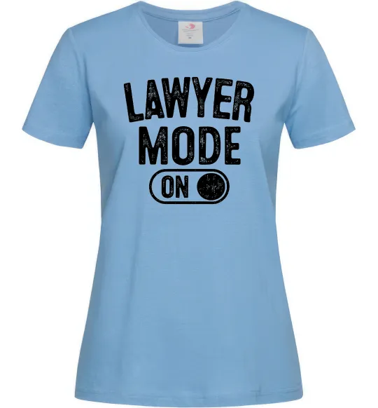 Женская футболка Lawyer mode Голубой фото
