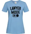 Женская футболка Lawyer mode Голубой Женская футболка Lawyer mode Голубой фото