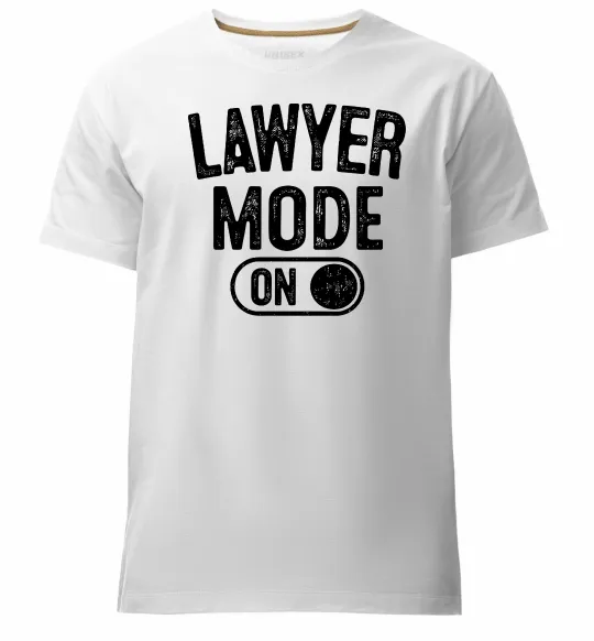 Мужская премиум футболка Lawyer mode Белый фото