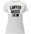 Женская премиум футболка Lawyer mode Белый Женская премиум футболка Lawyer mode Белый фото