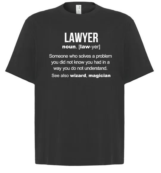 Футболка Оверсайз Lawyer noun Черный фото