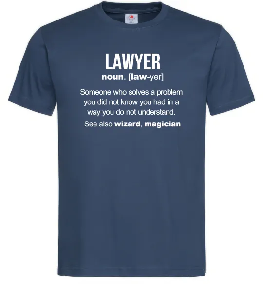 Мужская футболка Lawyer noun Темно-синий фото