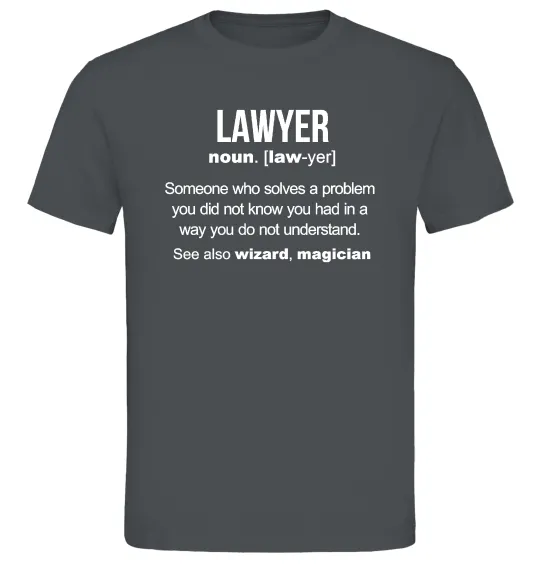 Мужская футболка Lawyer noun Графит фото