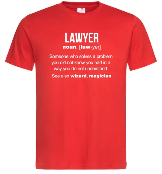 Мужская футболка Lawyer noun Красный фото