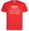 Мужская футболка Lawyer noun Красный Мужская футболка Lawyer noun Красный фото
