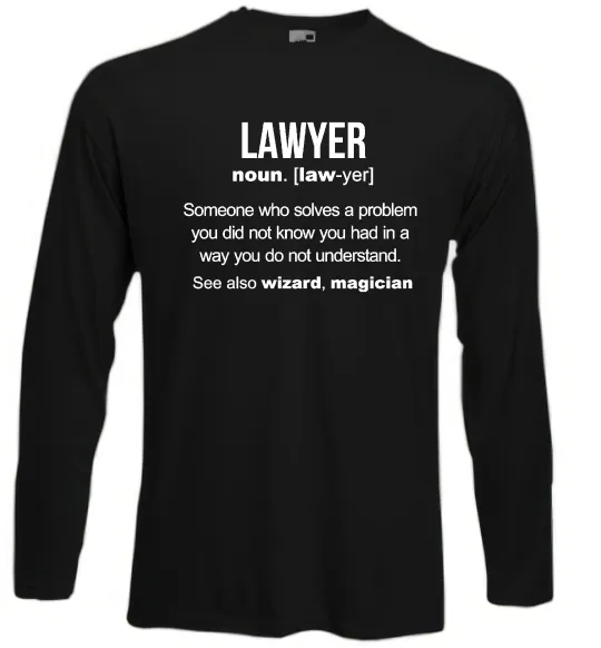 Лонгслив Lawyer noun Черный фото