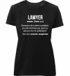 Женская премиум футболка Lawyer noun Черный Женская премиум футболка Lawyer noun Черный фото