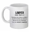 Чашка керамическая Lawyer noun Белый Чашка керамическая Lawyer noun Белый фото