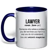 Чашка с цветной ручкой Lawyer noun Глубокий темно-синий Чашка с цветной ручкой Lawyer noun Глубокий темно-синий фото