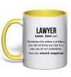 Чашка с цветной ручкой Lawyer noun Лимонный Чашка с цветной ручкой Lawyer noun Лимонный фото