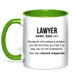 Чашка с цветной ручкой Lawyer noun Лаймовый Чашка с цветной ручкой Lawyer noun Лаймовый фото