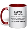 Чашка с цветной ручкой Lawyer noun Красный Чашка с цветной ручкой Lawyer noun Красный фото