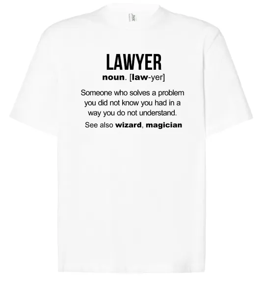 Футболка Оверсайз Lawyer noun Белый фото