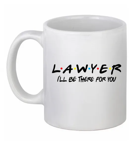 Чашка керамическая Lawyer be there for you Белый фото