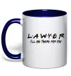 Чашка с цветной ручкой Lawyer be there for you Глубокий темно-синий Чашка с цветной ручкой Lawyer be there for you Глубокий темно-синий фото