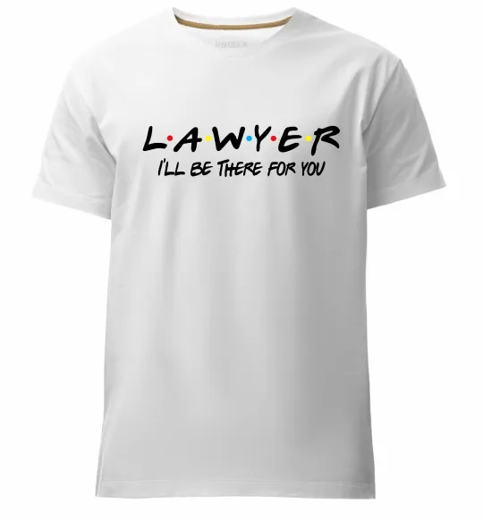 Мужская премиум футболка Lawyer be there for you Белый фото